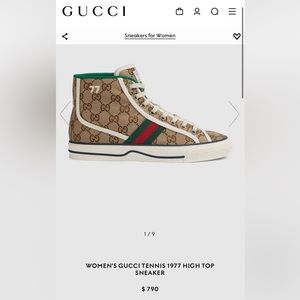 Authentic Gucci sneakers worn once!